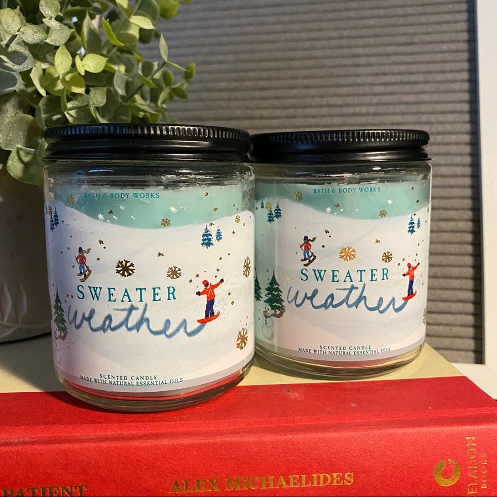 🍀5/$45🍀 BBW Sweater Weather Single Wick (Set of 2)